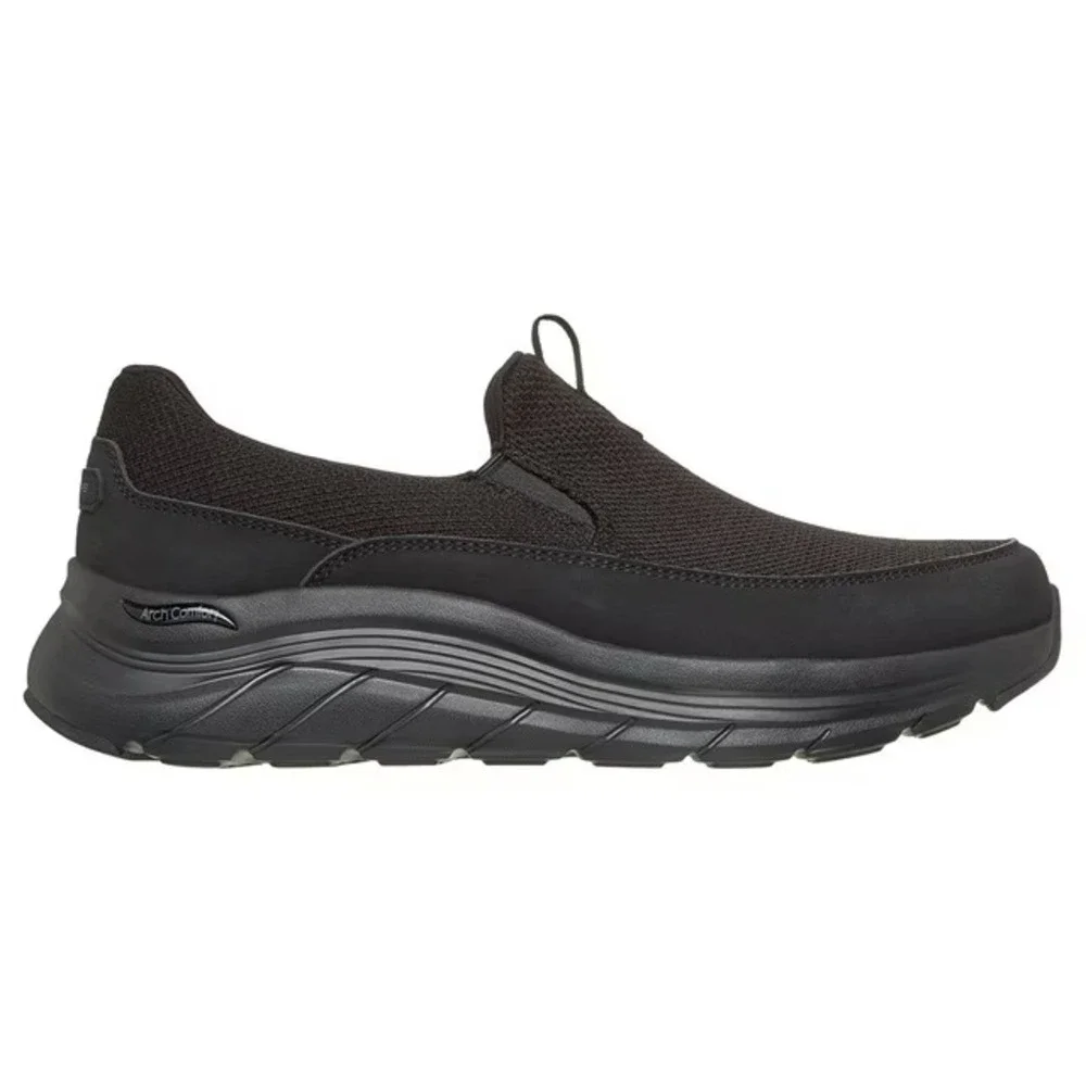 Skechers Mens Arch Comfort Flex Sneaker Black Slip On 9